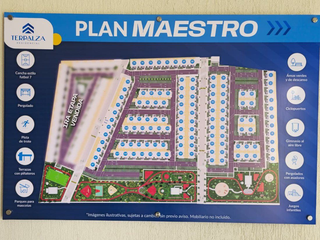 Planta baja Terralza, 59.7 m², 2 recámaras